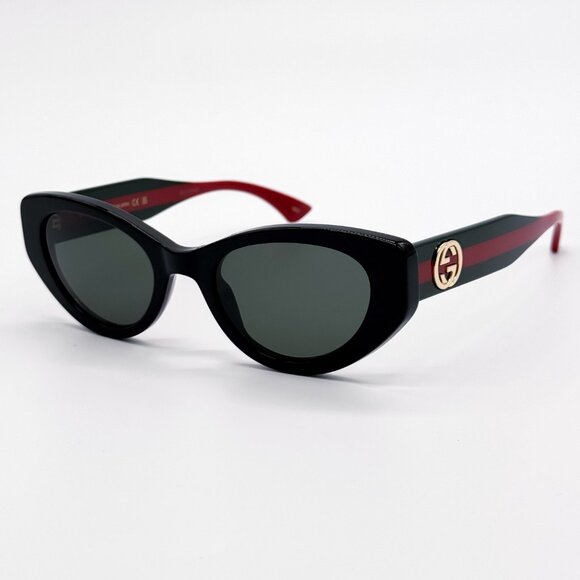 NEW GUCCI GG1862S 001 CAT EYE BLACK WOMEN SUNGLASSES GUCCI - Picture 1 of 11